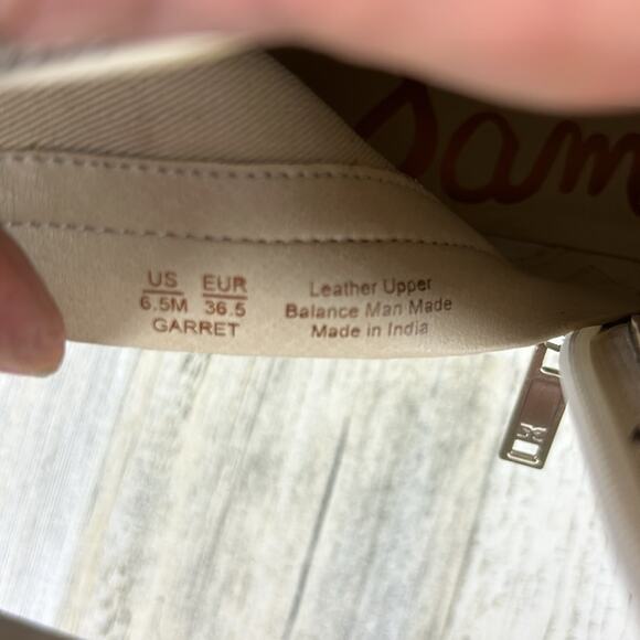 Sam Edelman womens sz 6.5M cream leather lace up chunky ankle boots - Picture 10 of 11